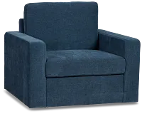 Addie Blue Fabric Swivel Chair