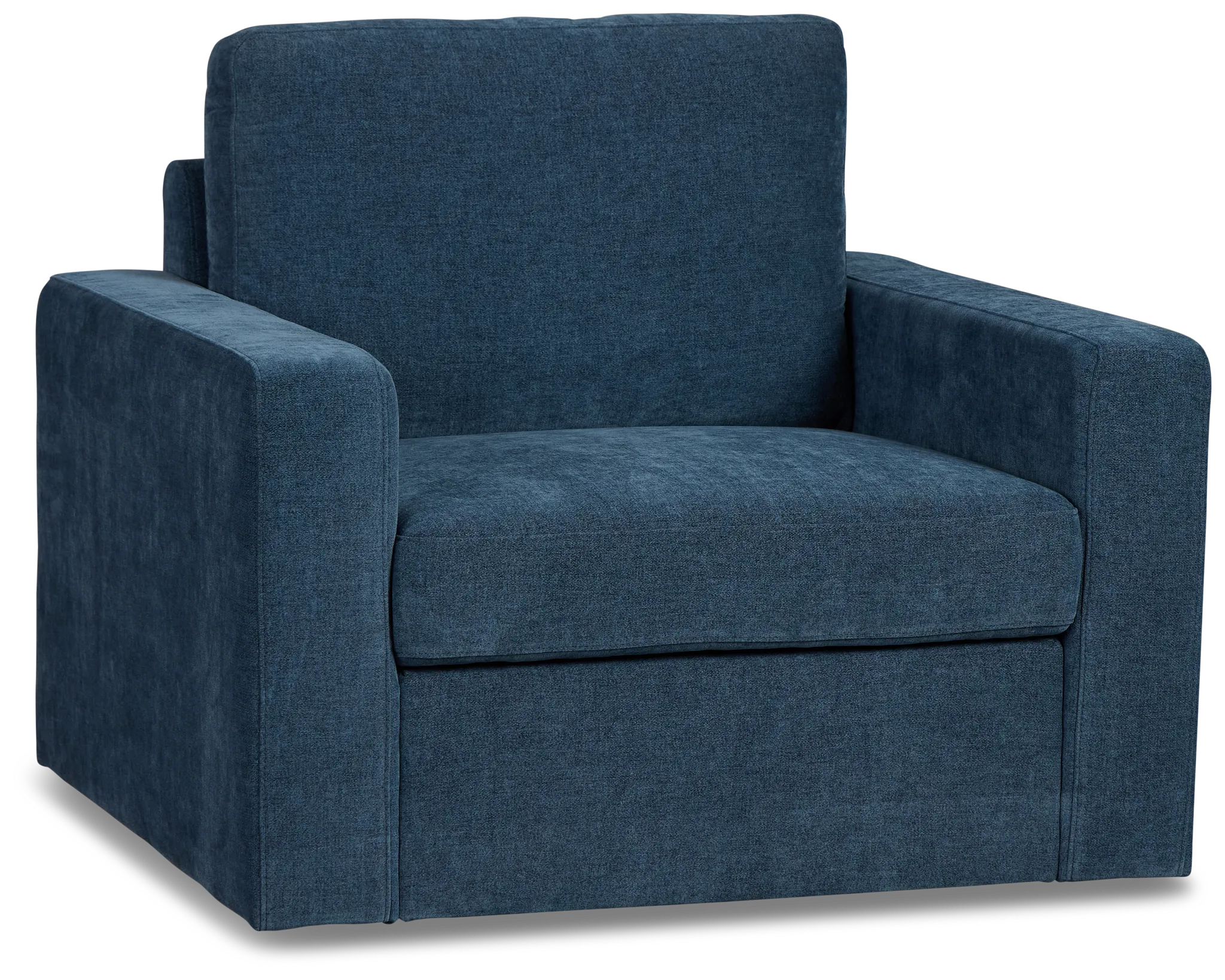 Addie Blue Fabric Swivel Chair