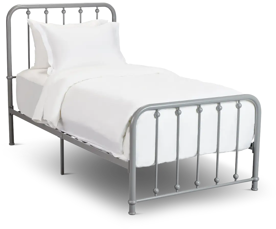 Rory Gray Metal Panel Bed Rory Gray Metal Panel Bed