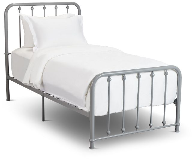 Rory Gray Metal Panel Bed