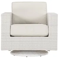 Biscayne White Swivel Chair