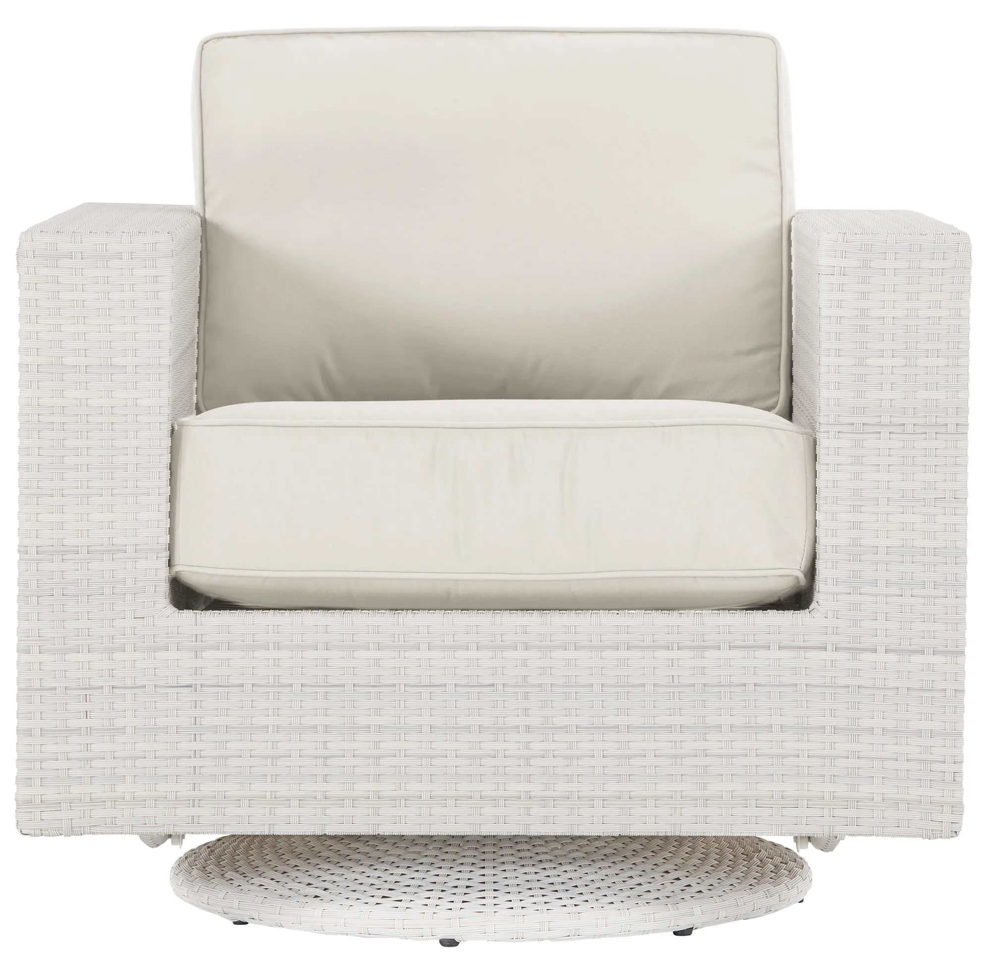 Biscayne White Swivel Chair