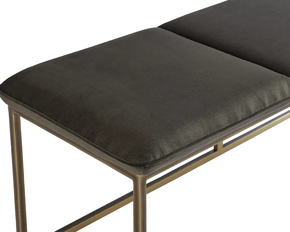 Allyn Dark Gray Upholstered Bench