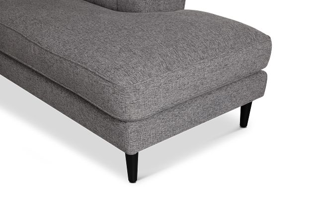 Milo Gray Fabric Small Right Bumper Sectional