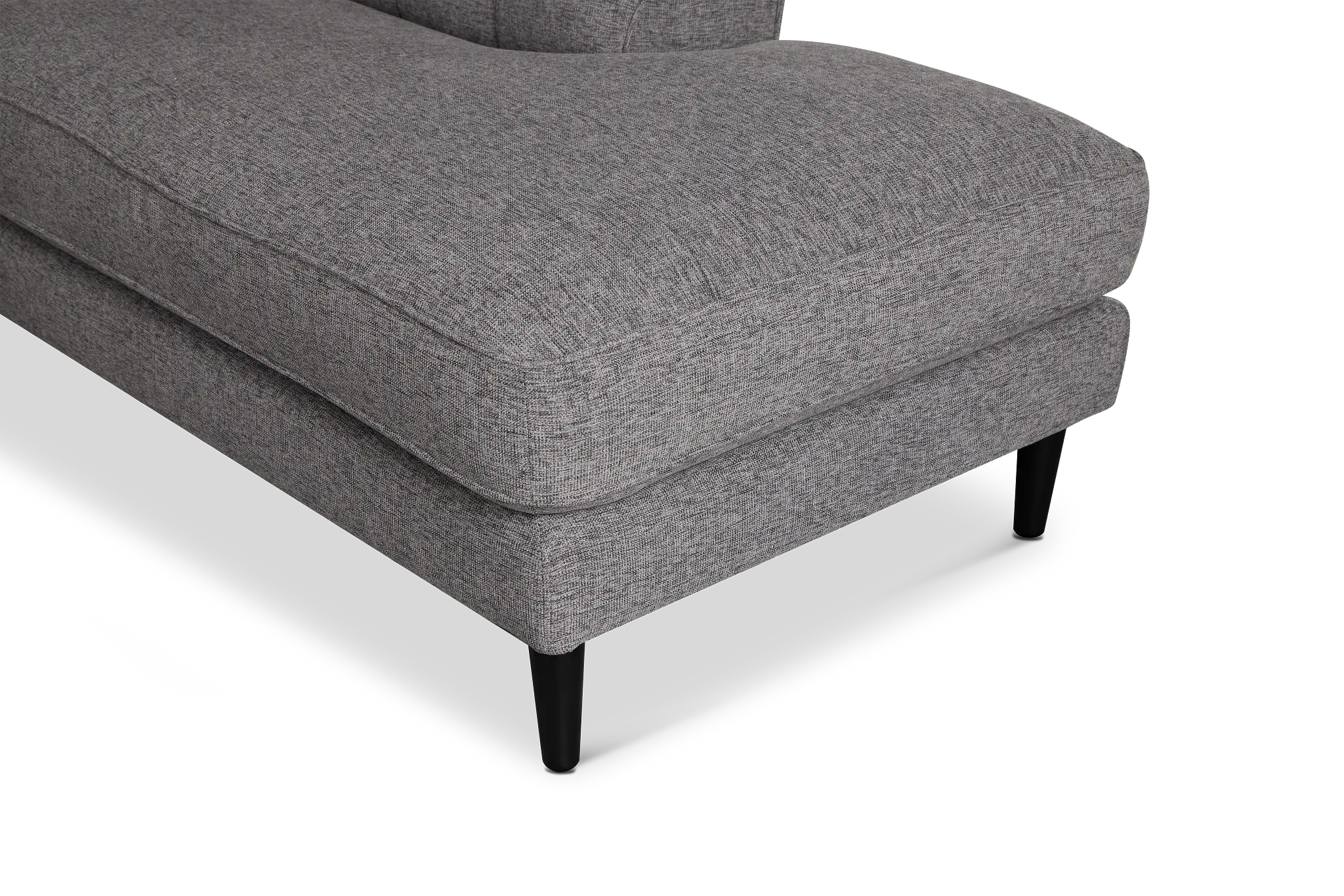 Milo Gray Fabric Small Right Bumper Sectional Milo Gray Fabric Small Right Bumper Sectional