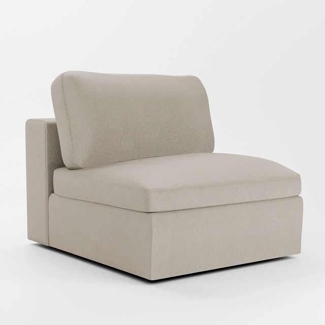 Destin Suave Beige Fabric Swivel Chair