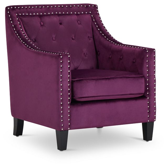 Tiffany Purple Velvet Accent Chair