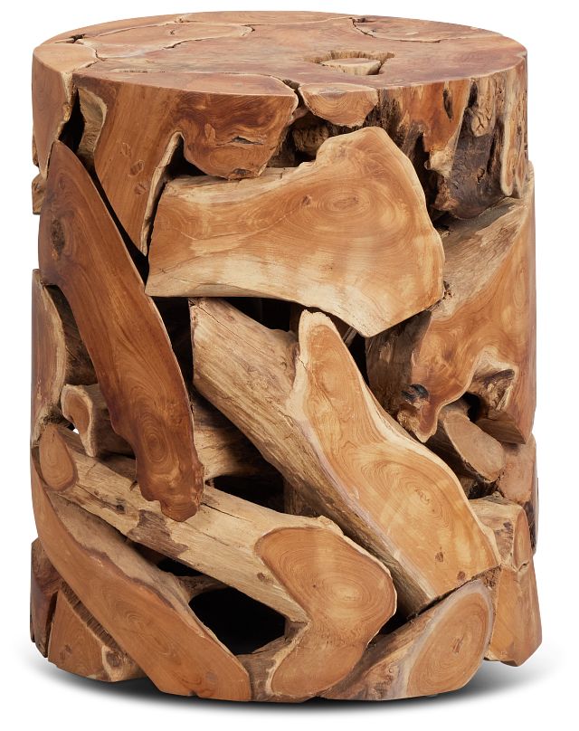 Haven Mid Tone Teak Round End Table