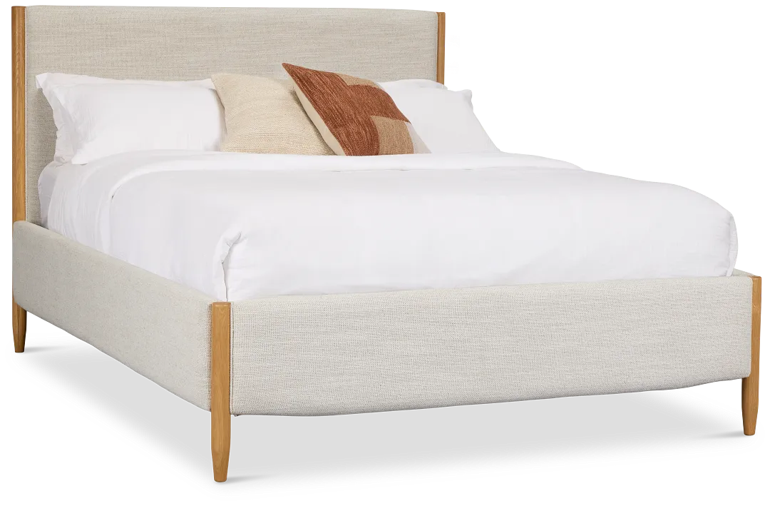 Stockton White Uph Panel Bed