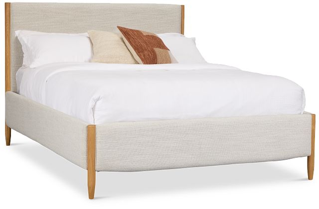 Stockton White Uph Panel Bed