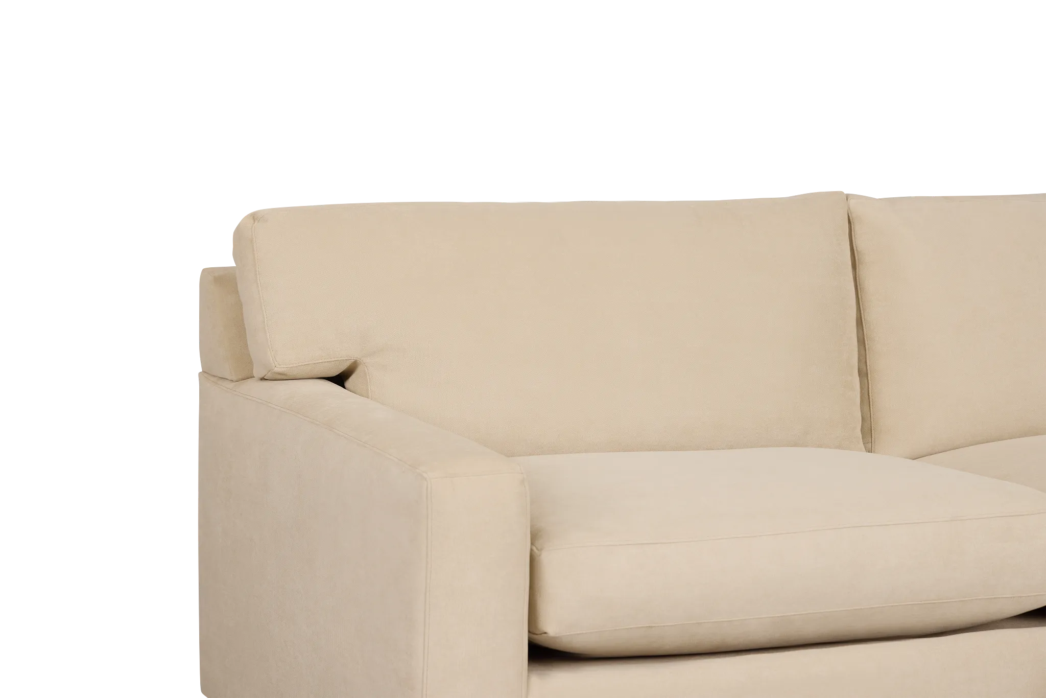 Hudson Beige Fabric Sofa