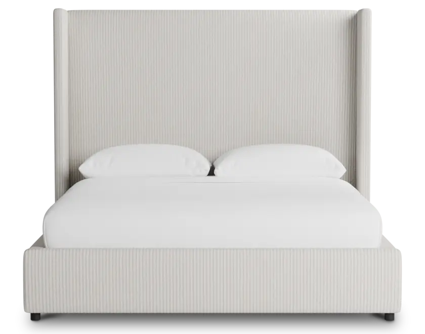 Captiva Lucy Light Beige 60" Upholstered Shelter Bed Captiva Lucy Light Beige 60" Upholstered Shelter Bed