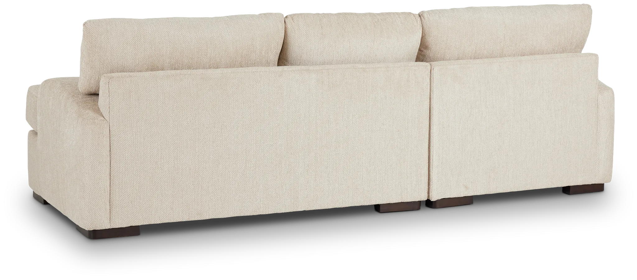 Alpha Beige Fabric Left Chaise Sectional