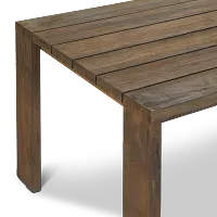 Linear Teak 102" Rectangular Table