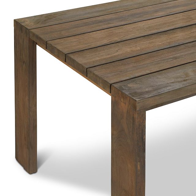 Linear Teak 102" Rectangular Table