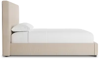 Grayton Linen Beige 54" Upholstered Platform Bed