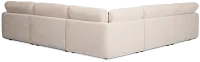 Jules Ivory Velvet 5-piece Modular Sectional
