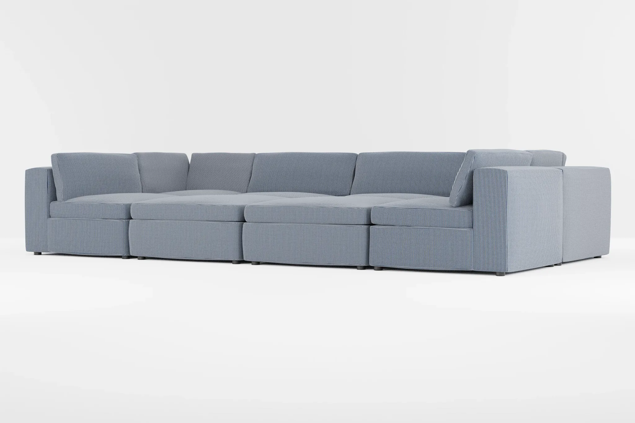 Destin Lucy Navy Fabric 8-piece Pit Sectional