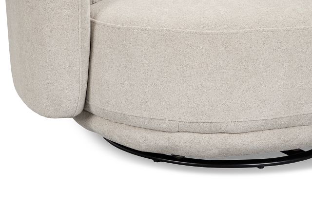 Presley Light Gray Fabric Swivel Chair