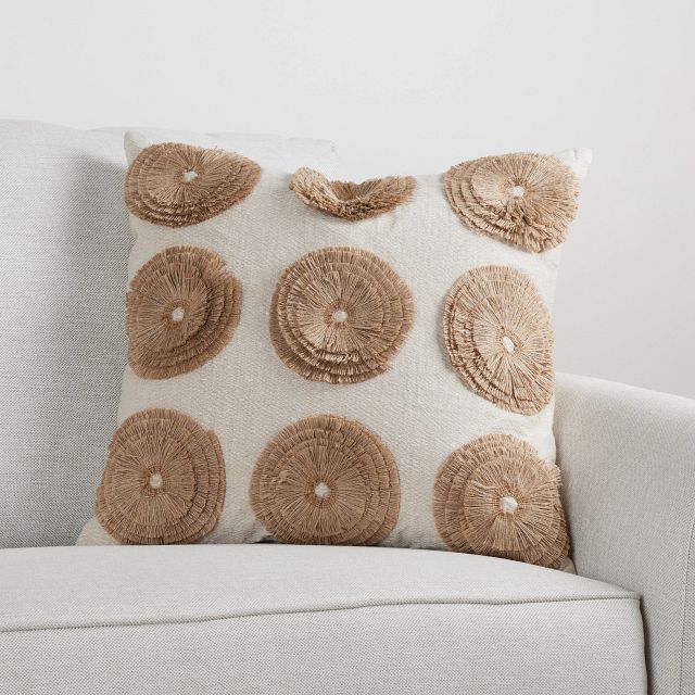 Halsto Ivory Square Accent Pillow