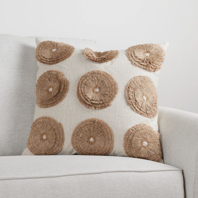 Halsto Ivory Square Accent Pillow