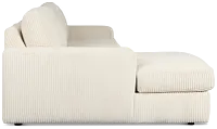 Charlie Ivory Fabric Small Left Chaise Sectional