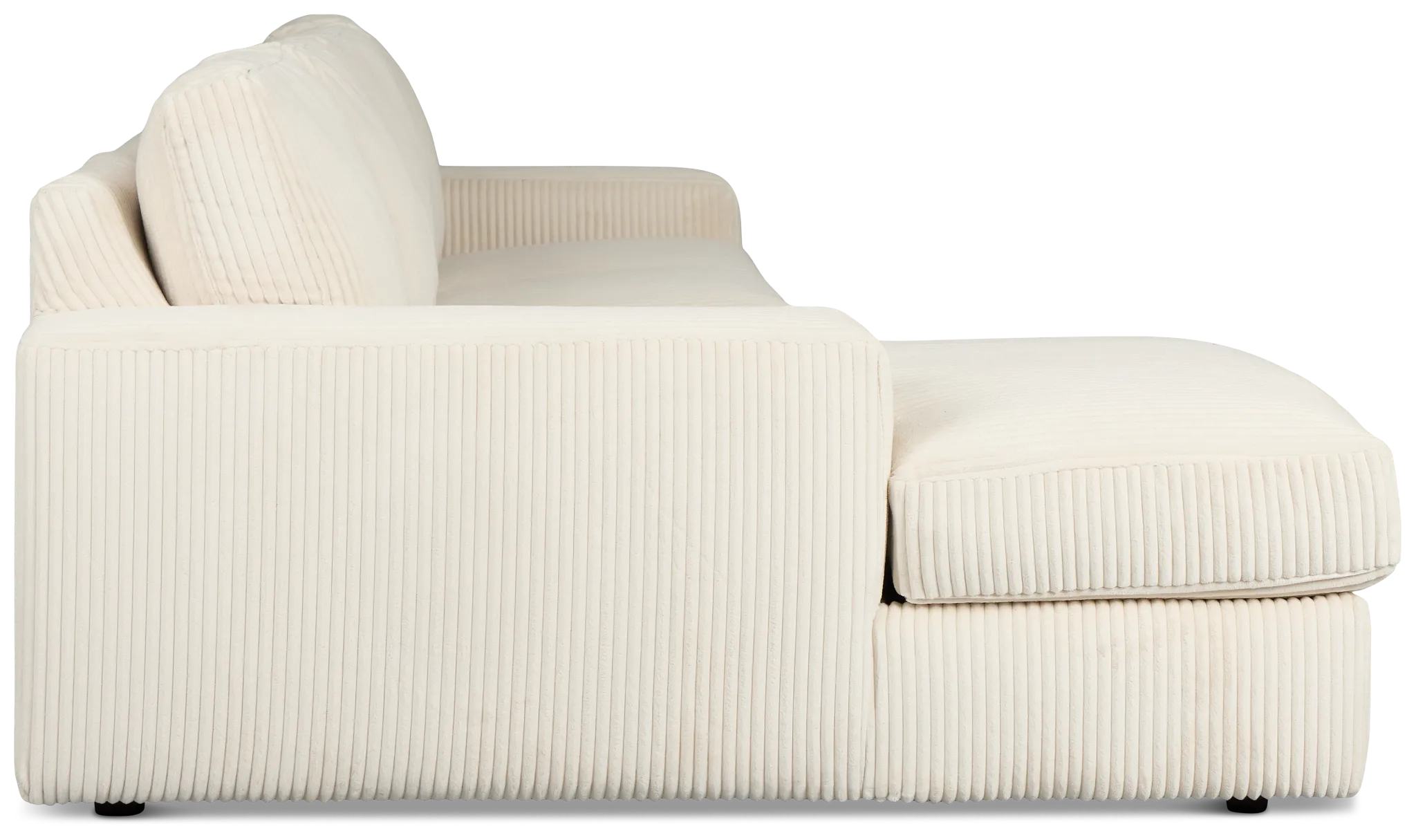 Charlie Ivory Fabric Small Left Chaise Sectional