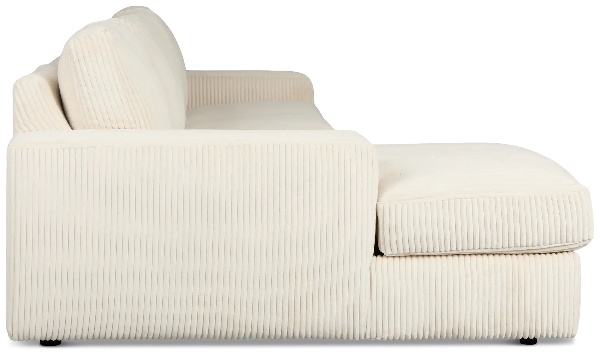 Charlie Ivory Fabric Small Left Chaise Sectional Charlie Ivory Fabric Small Left Chaise Sectional