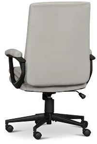 Krista Gray Fabric Upholstered Desk Chair