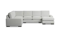 Edgewater Revenue White Medium Right Chaise Sectional