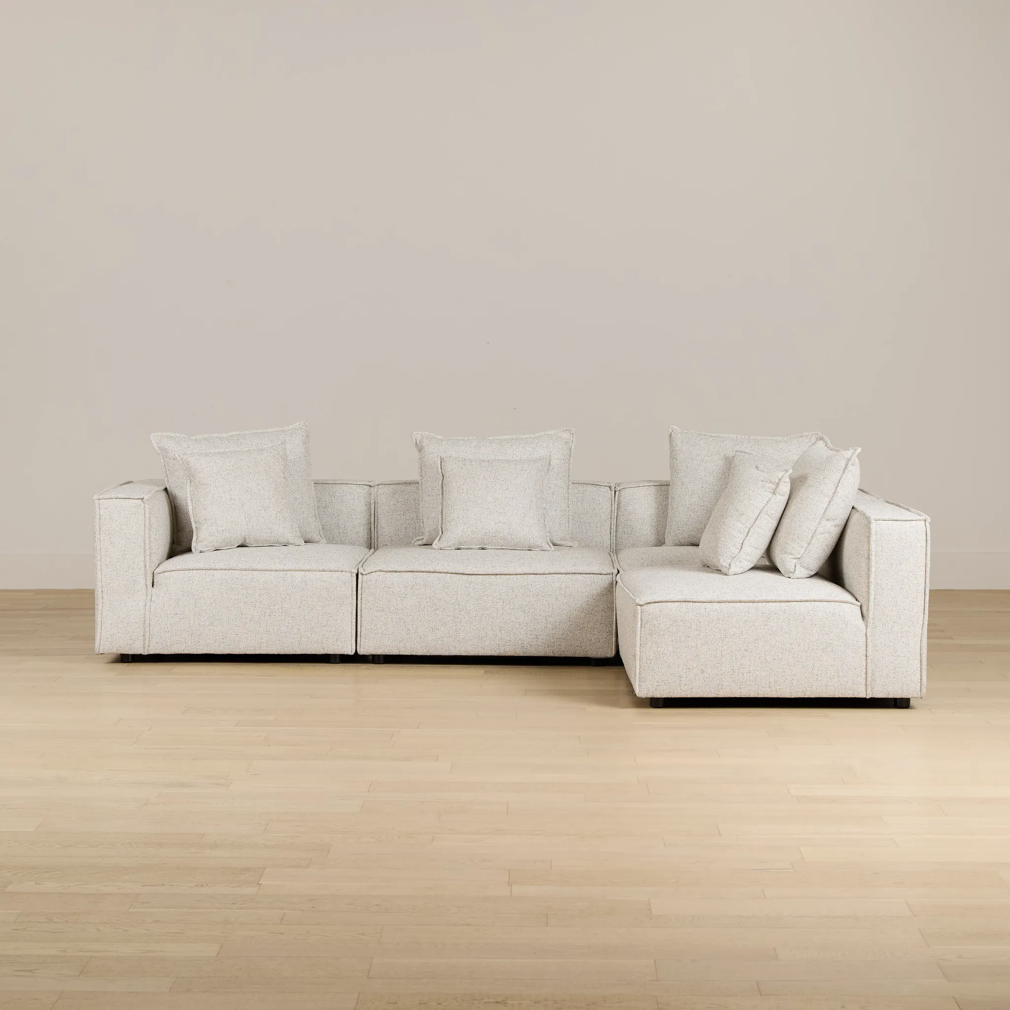 Tatum Beige Fabric 4-piece Modular Sectional