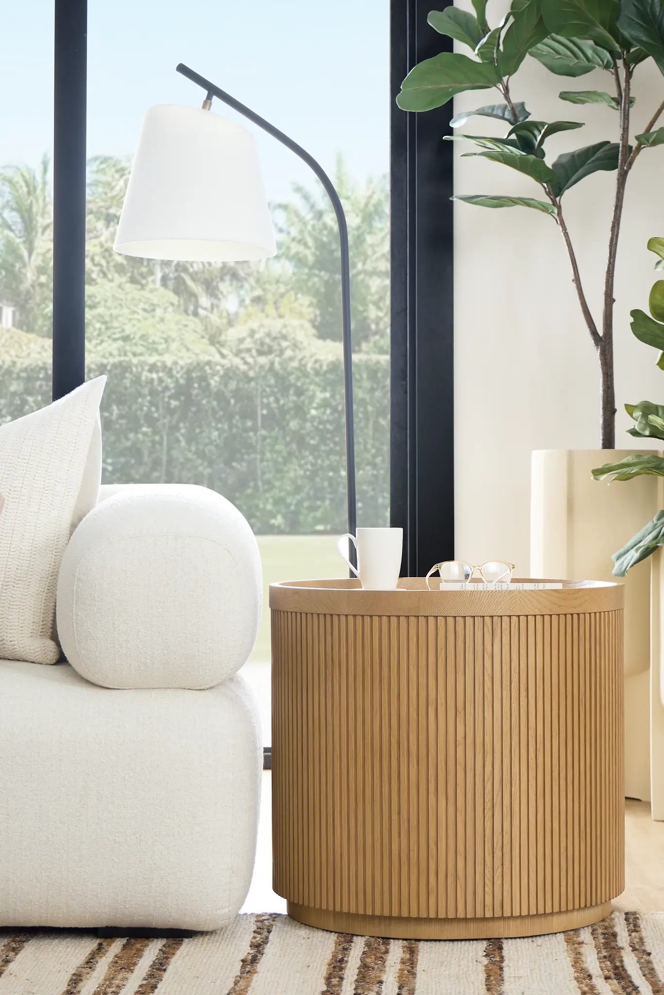 Gables Light Tone Round End Table Gables Light Tone Round End Table