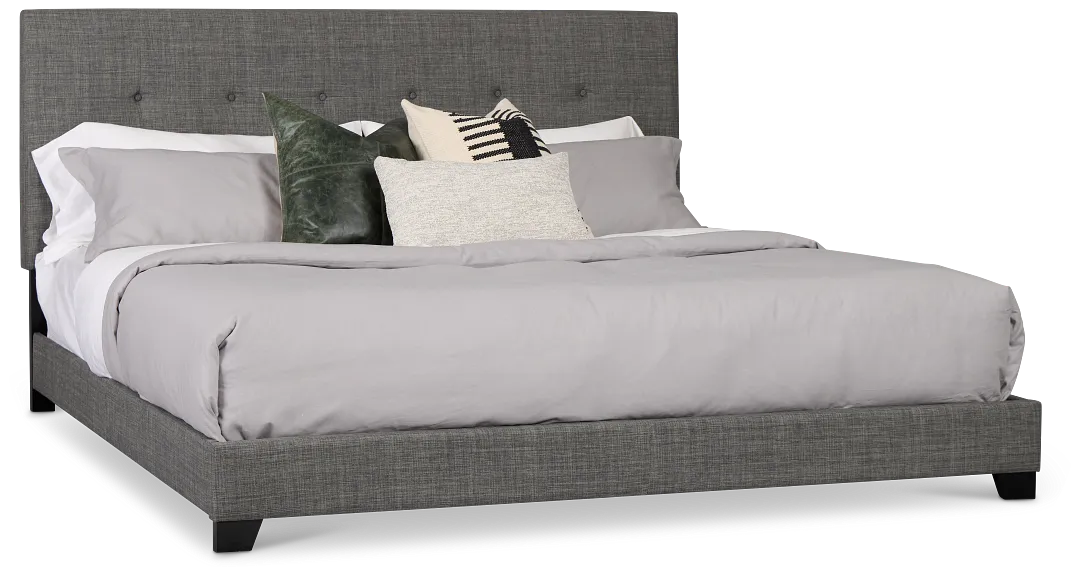 Flagler Gray Uph Panel Bed