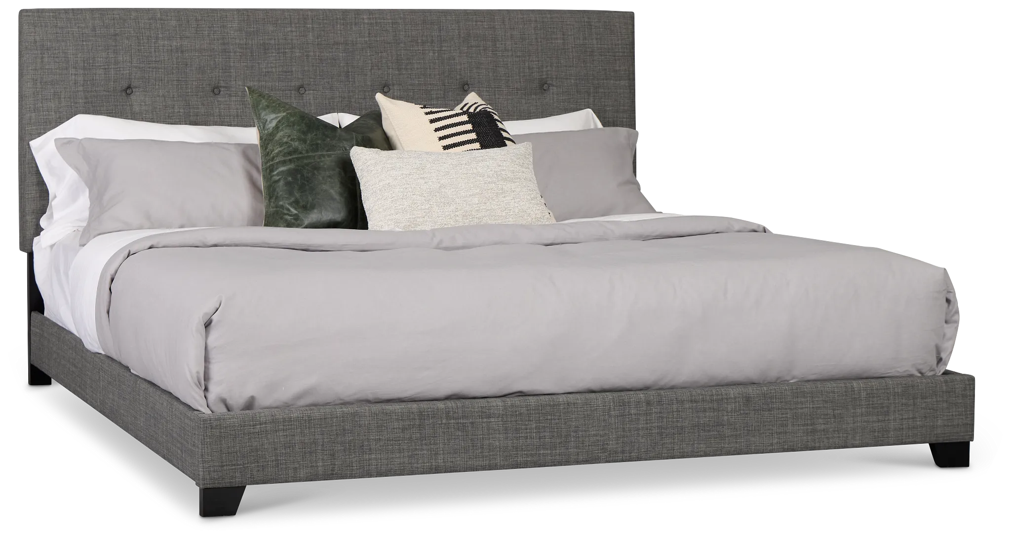 Flagler Gray Uph Panel Bed