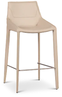 Wayne Light Beige 27" Upholstered Barstool