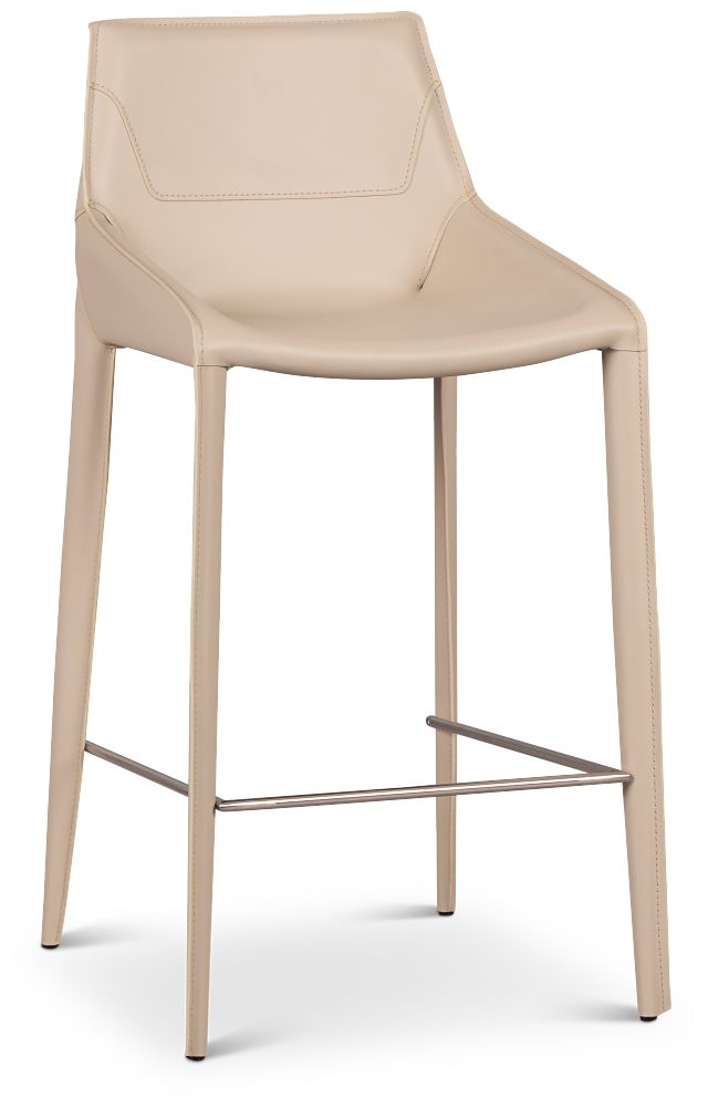 Wayne Light Beige 27" Upholstered Barstool