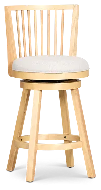 Porter Light Tone Fabric Adjustable Upholstered Swivel Barstool