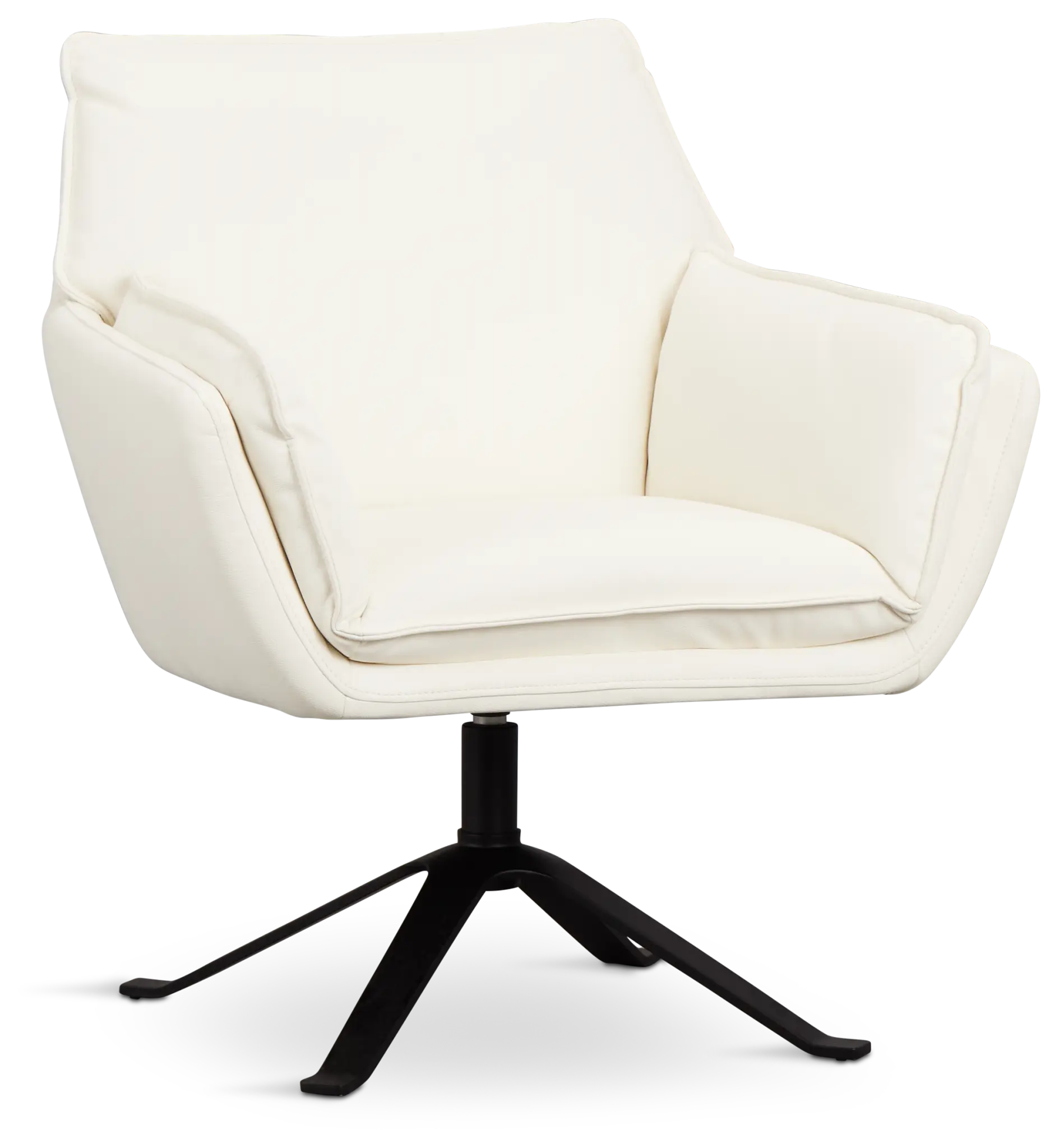 Farley White Micro Swivel Accent Chair Farley White Micro Swivel Accent Chair