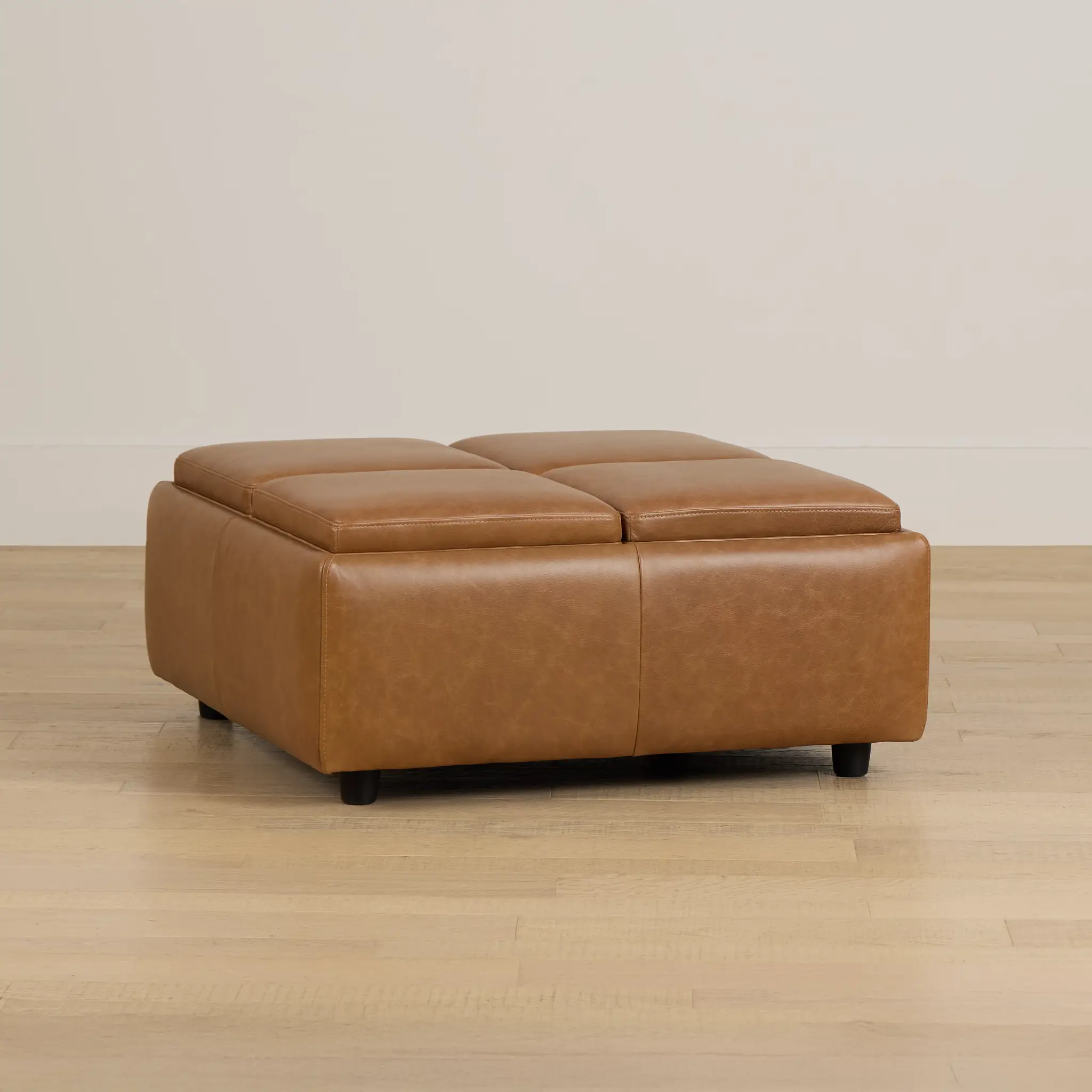 Yvonne Brown Leather Storage Accent Ottoman Yvonne Brown Leather Storage Accent Ottoman