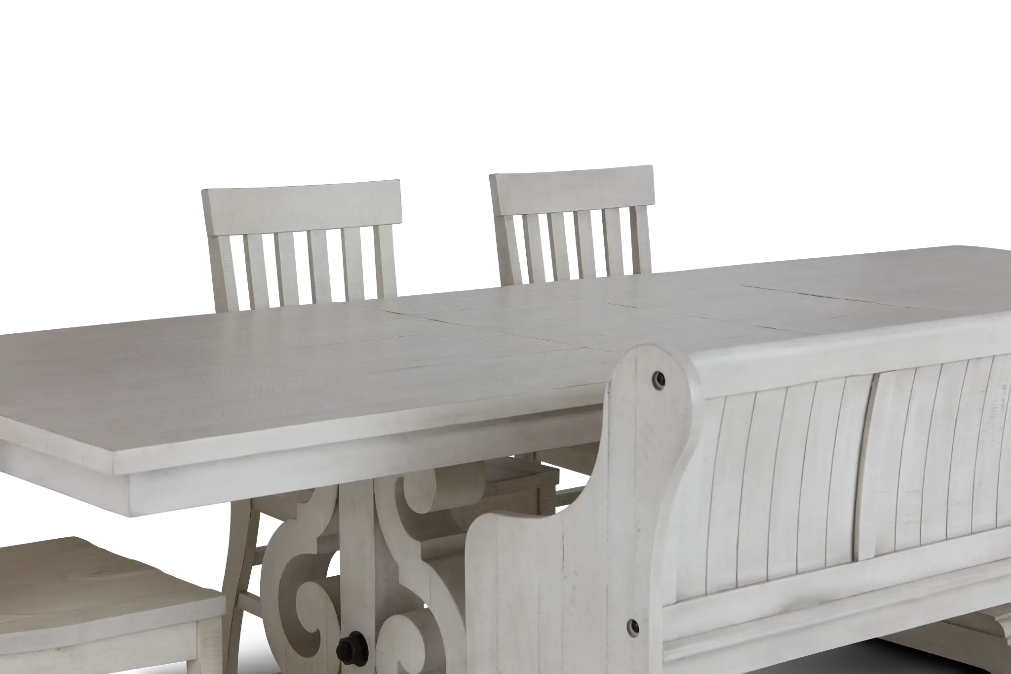 Sonoma Ivory Trestle Table, 4 Chairs & Bench Sonoma Ivory Trestle Table, 4 Chairs & Bench