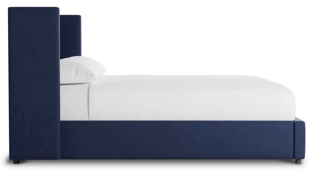 Captiva Joya Dark Blue 48" Upholstered Shelter Bed