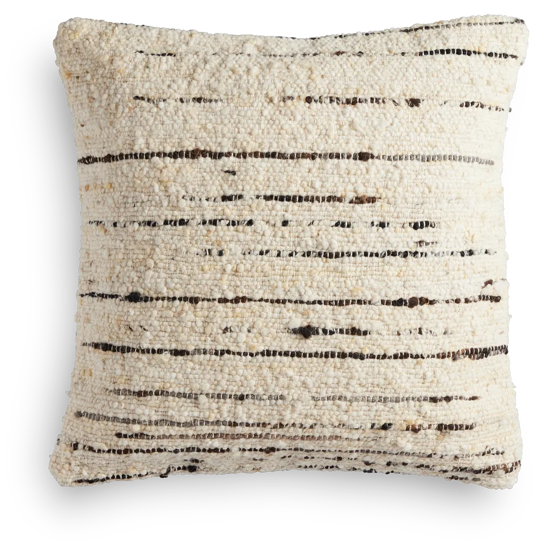 Johvia Ivory 22" Accent Pillow