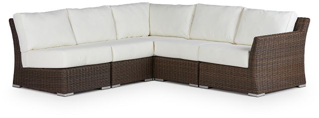 Southport White Right 5-piece Modular Sectional