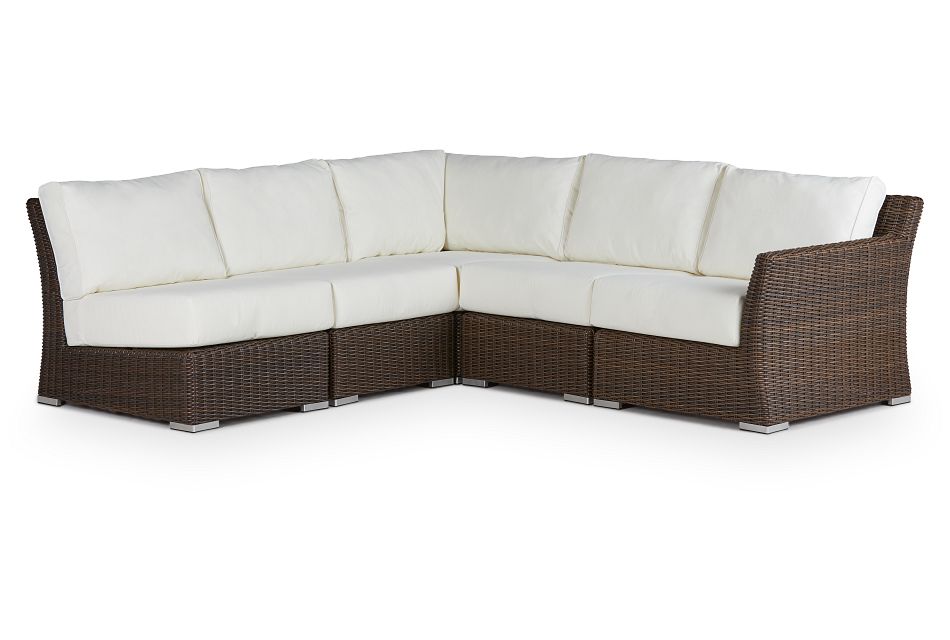 Southport White Right 5 Piece Modular, Southport Queen Sleeper Sofa Chaise