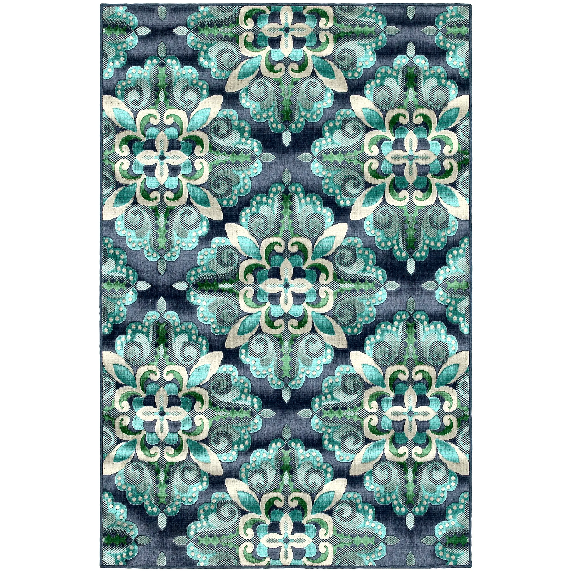 Melissa Teal Indoor/outdoor 5x8 Area Rug