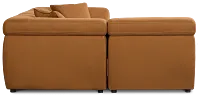 Aria Medium Brown Micro 4-piece Modular Sectional