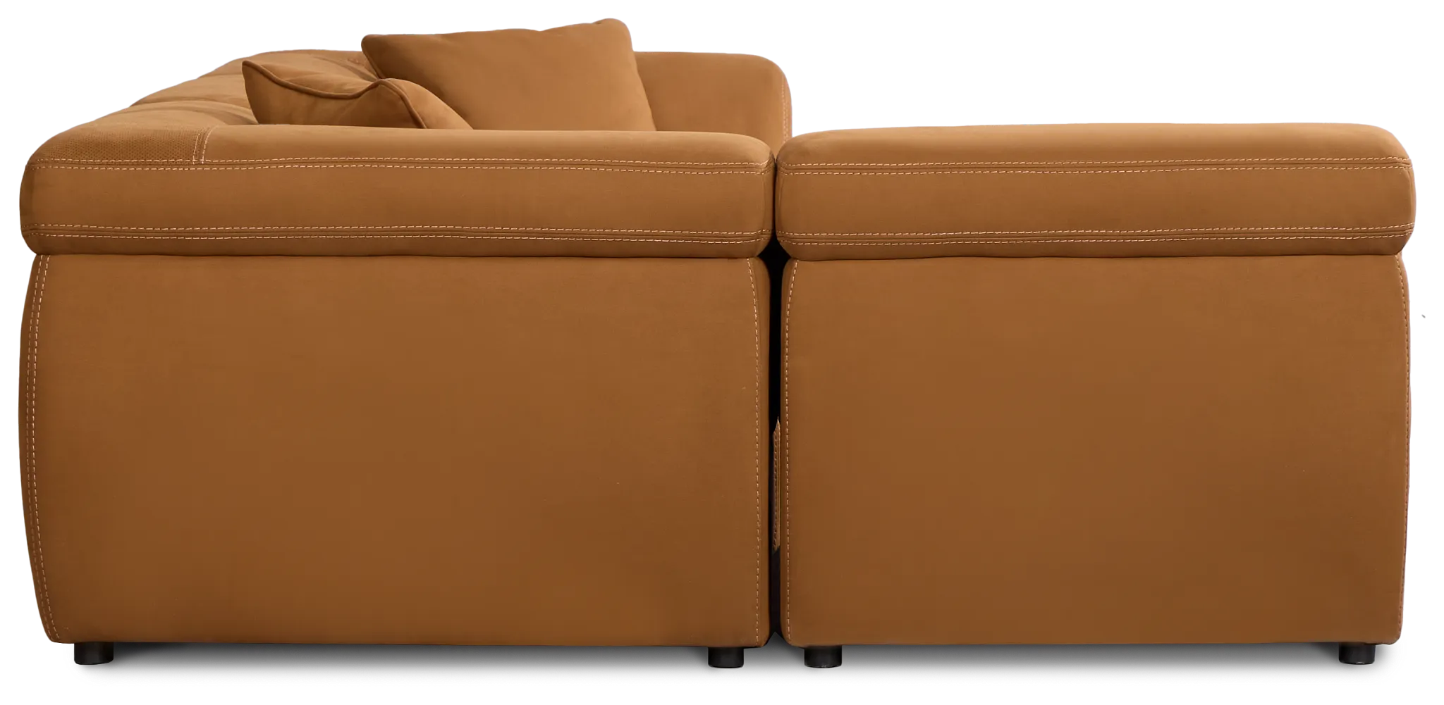 Aria Medium Brown Micro 4-piece Modular Sectional