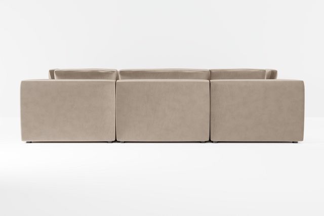 Destin Joya Beige Velvet 8-piece Modular Sectional