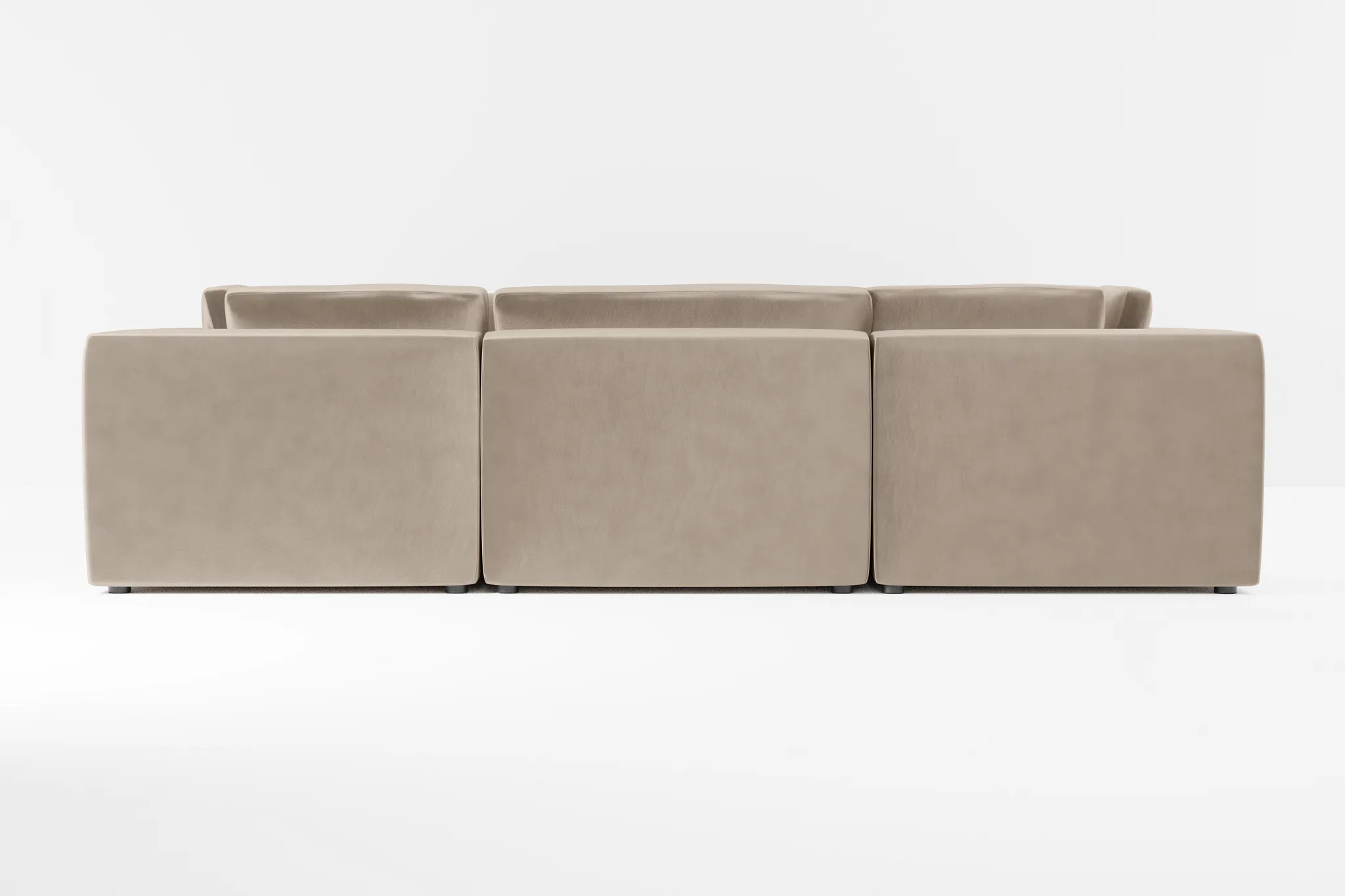 Destin Joya Beige Velvet 8-piece Modular Sectional