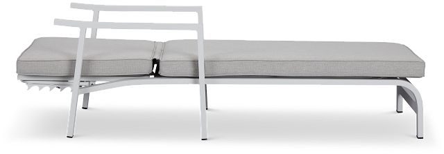 Bahama White Gray Cushioned Chaise